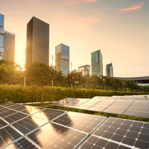 solar panels city at china